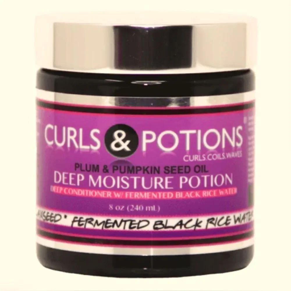 🛍️ CURLS & POTIONS - PLUM & PUMPKIN SEED OIL Deep Moisture Potion 8OZ💥